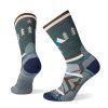 Women Smartwool | Women'S Hike Light Cushion Under The Stars Crew Socks Dark Sage