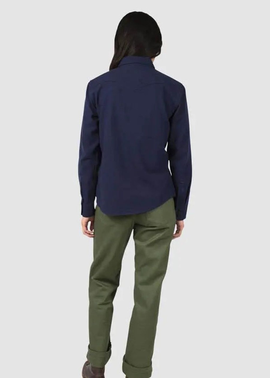 Women Topo Designs Long Sleeve Shirts | Mountain Shirt Women Navy