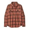 Women Patagonia Long Sleeve Shirts | Long Sleeve Organic Cotton Mid-Weight Fjord Flannel Shirt