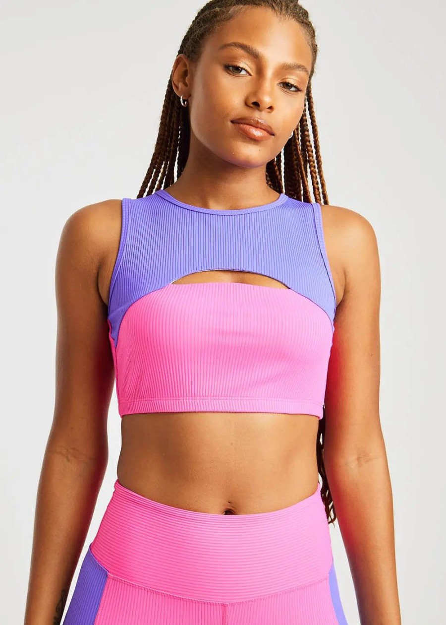 Women YEAR OF OURS Sports Bras & Crop Tops | Ribbed Cut Out Bra