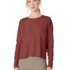 Women Beyond Yoga Sports Bras & Crop Tops | Featherweight Daydreamer Pullover Graperose Heather