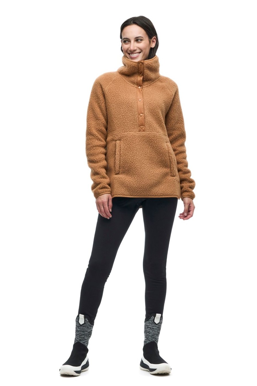 Women INDYEVA Fleece & Softs Shell | Pecora Pullover Sherpa Sweater