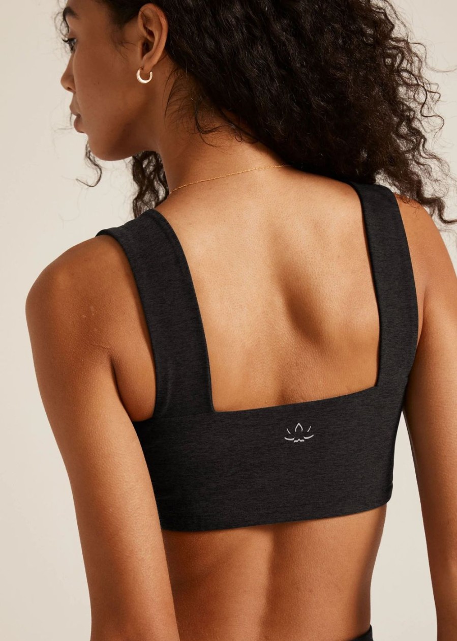 Women Beyond Yoga Sports Bras & Crop Tops | Spacedye Squared Bra Darkest Night