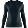 Women Fjällräven Sports Bras & Crop Tops | Abisko Women'S Wool Ls Women'S Dark Navy