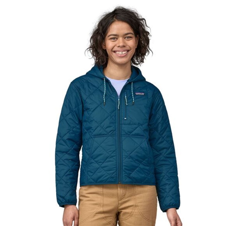 Women Patagonia Down & Insulated | Women'S Diamond Quilted Bomber Hoody Lagom Blue