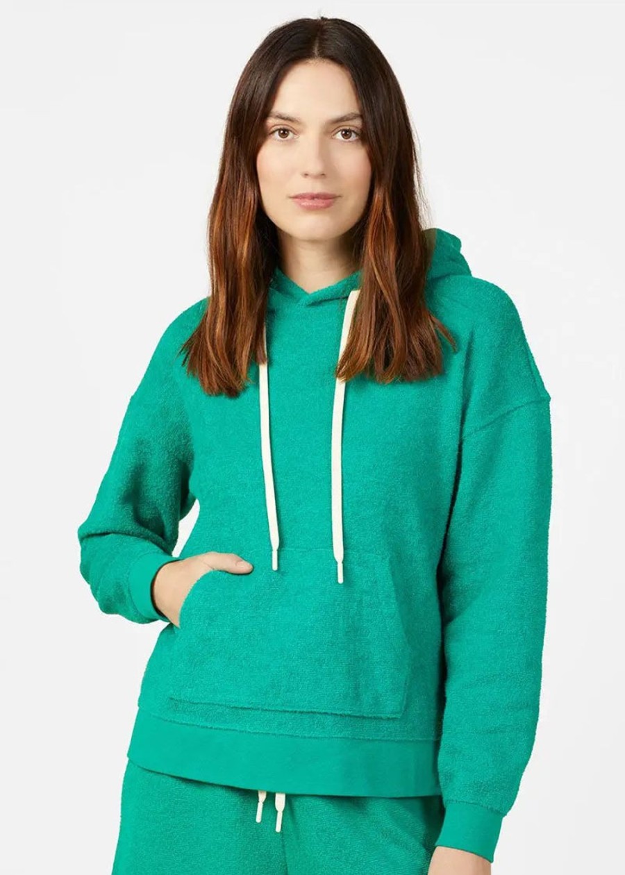 Women Outerknown Sweaters & Sweatshirts | Outerknown Women'S Hightide Hoodie Ultramarine Green