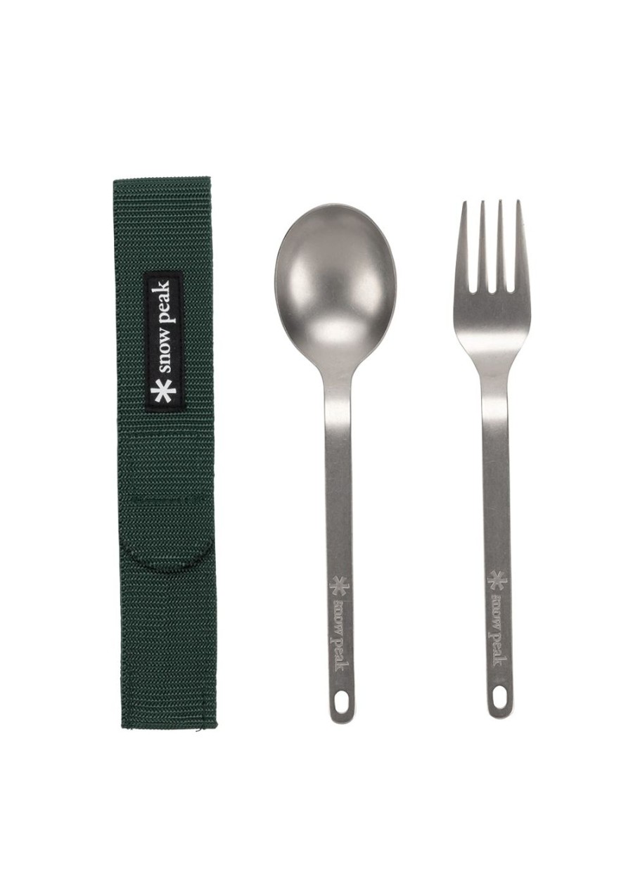 Gear & Wellness Snow Peak Camp Kitchen | Titanium Fork And Spoon Set