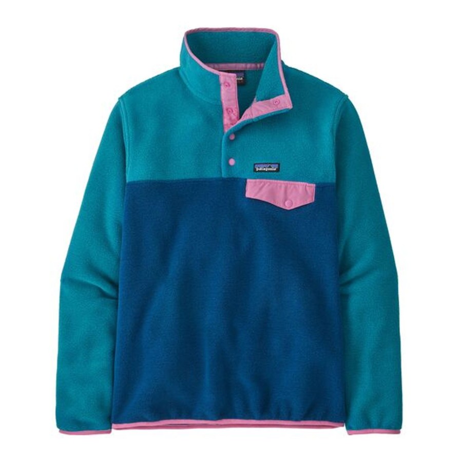 Women Patagonia Fleece & Softs Shell | Women'S Lightweight Synchilla Snap-T Pullover Lagom Blue