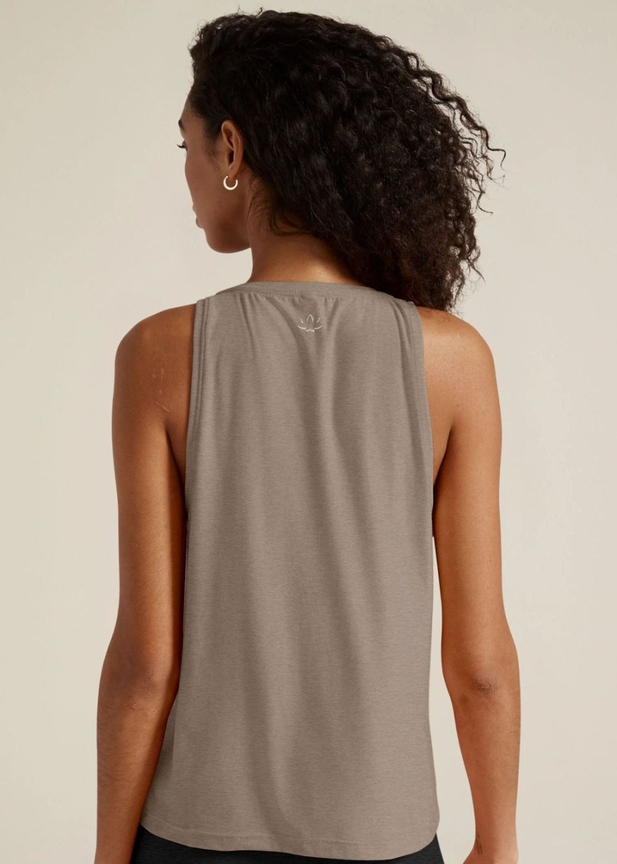 Women Beyond Yoga T- Shirts & Tank Tops | Featherweight Rebalance Tank Birch Heather