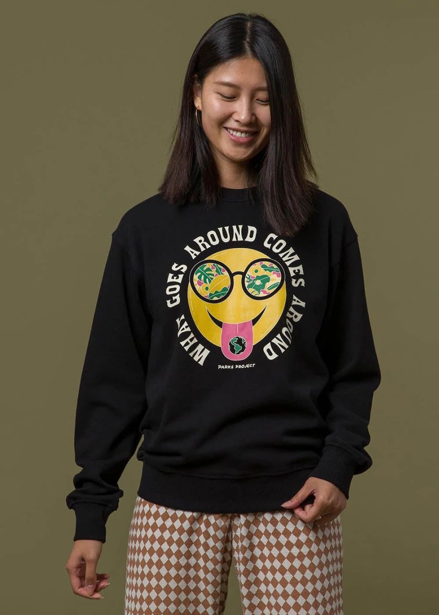 Women Parks Project Sweaters & Sweatshirts | What Goes Around Comes Around Organic Crewneck Black