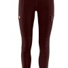 Women Fjällräven Hiking Pants & Tights | Abisko Trail Tights Dark Garnet