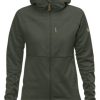 Women Fjällräven Fleece & Softs Shell | Fjallraven Abisko Trail Fleece-Women'S Deep Forest