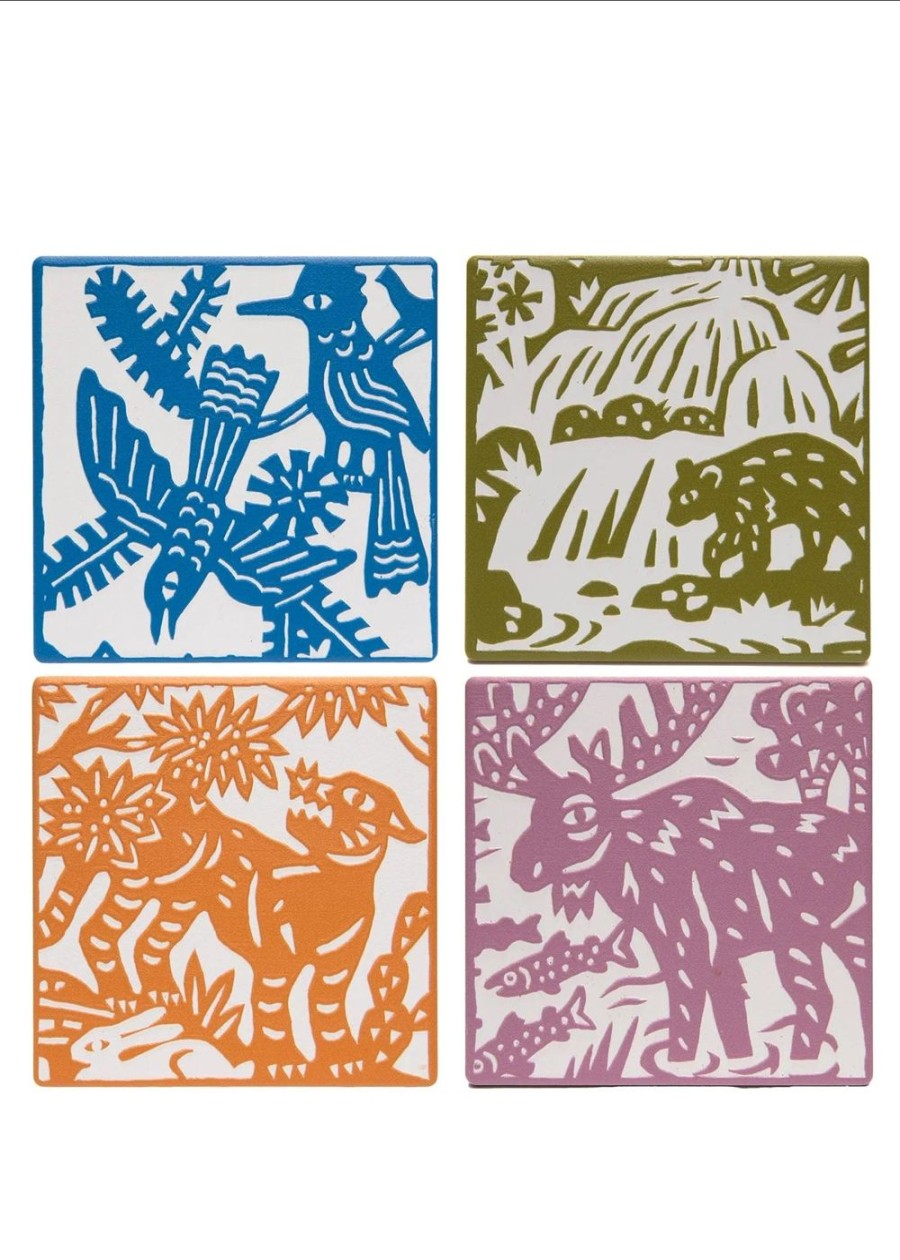 Gear & Wellness Parks Project | National Park Woodcut 4 Pack Ceramic Coasters