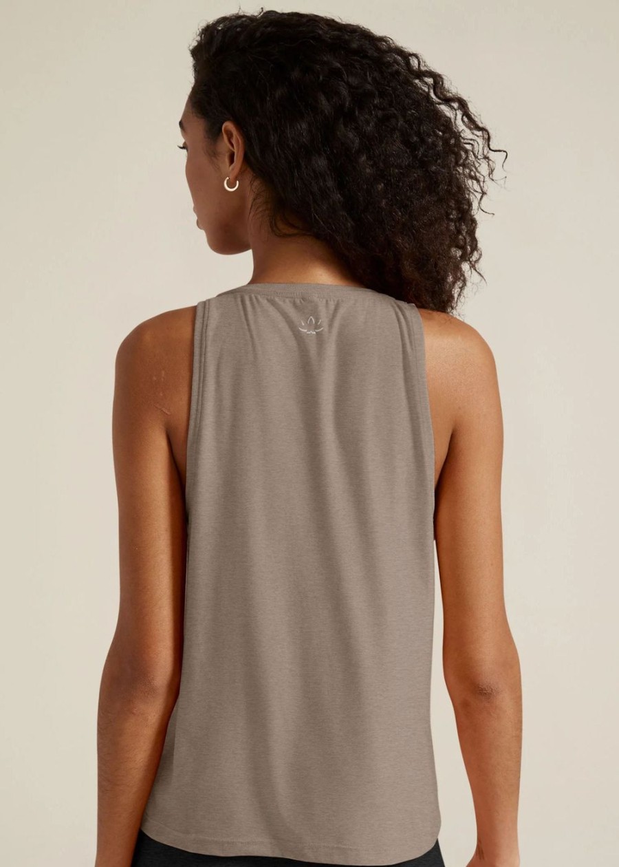 Women Beyond Yoga Sports Bras & Crop Tops | Featherweight Rebalance Tank Birch Heather