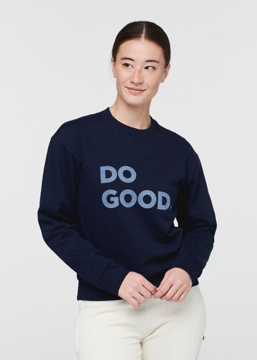 Women Cotopaxi Sweaters & Sweatshirts | Do Good Organic Crew Sweatshirt Maritime-S22