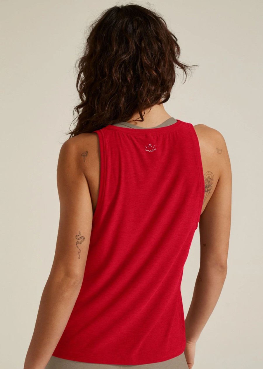 Women Beyond Yoga Sports Bras & Crop Tops | Featherweight Rebalance Tank Candy Apple Red