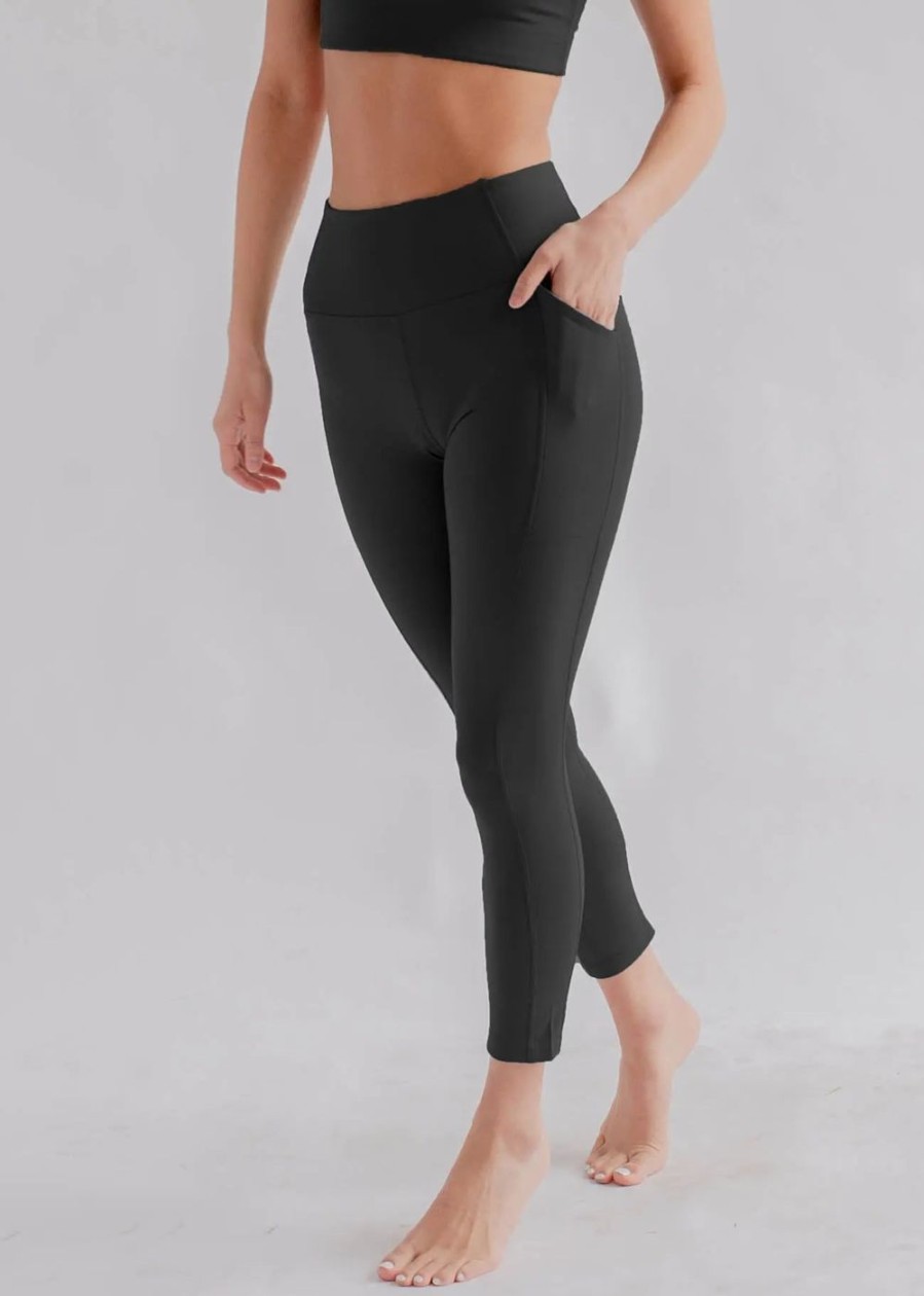 Women Girlfriend Collective Leggings | High-Rise Pocket Legging Black