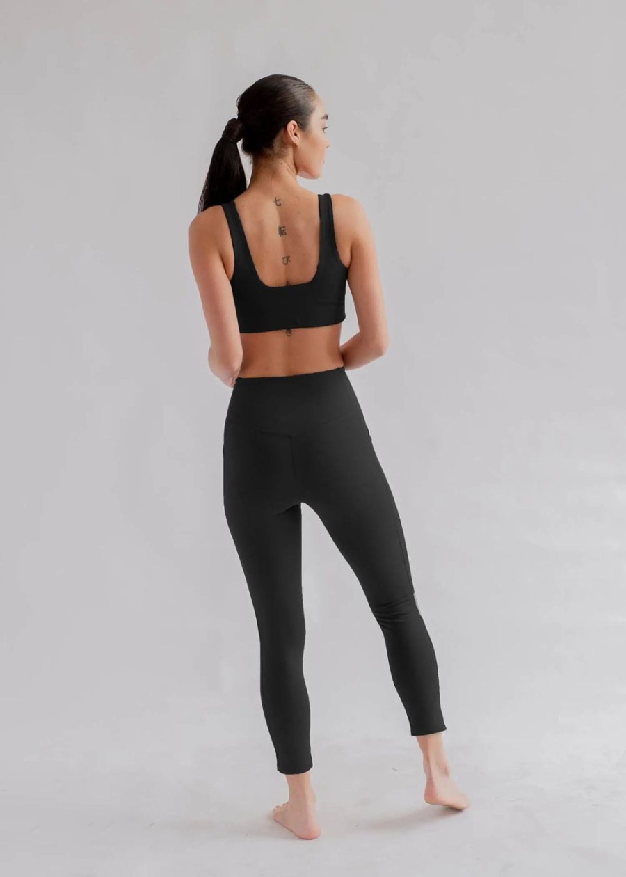 Women Girlfriend Collective Leggings | High-Rise Pocket Legging Black