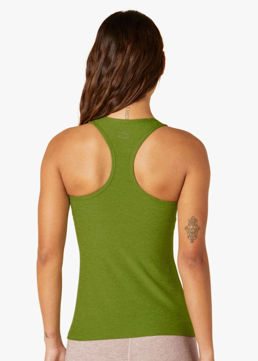 Women Beyond Yoga Sports Bras & Crop Tops | Spacedye Step Up Racerback Tank Fern Green