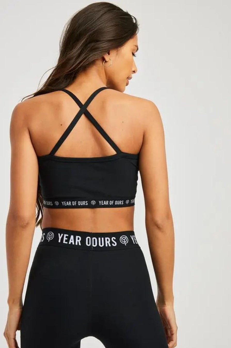 Women YEAR OF OURS Sports Bras & Crop Tops | Logo Bralette Black