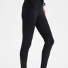 Women Girlfriend Collective Leggings | Black Compressive Drawstring Legging Jet Black