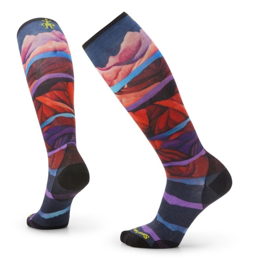 Women Smartwool | Smartwool Women'S Ski Full Cushion Over The Calf Socks Multi Color