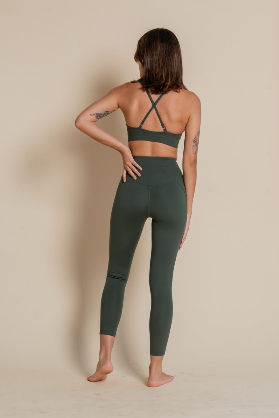 Women Girlfriend Collective Leggings | Compressive Highwaisted Legging Seaweed Green