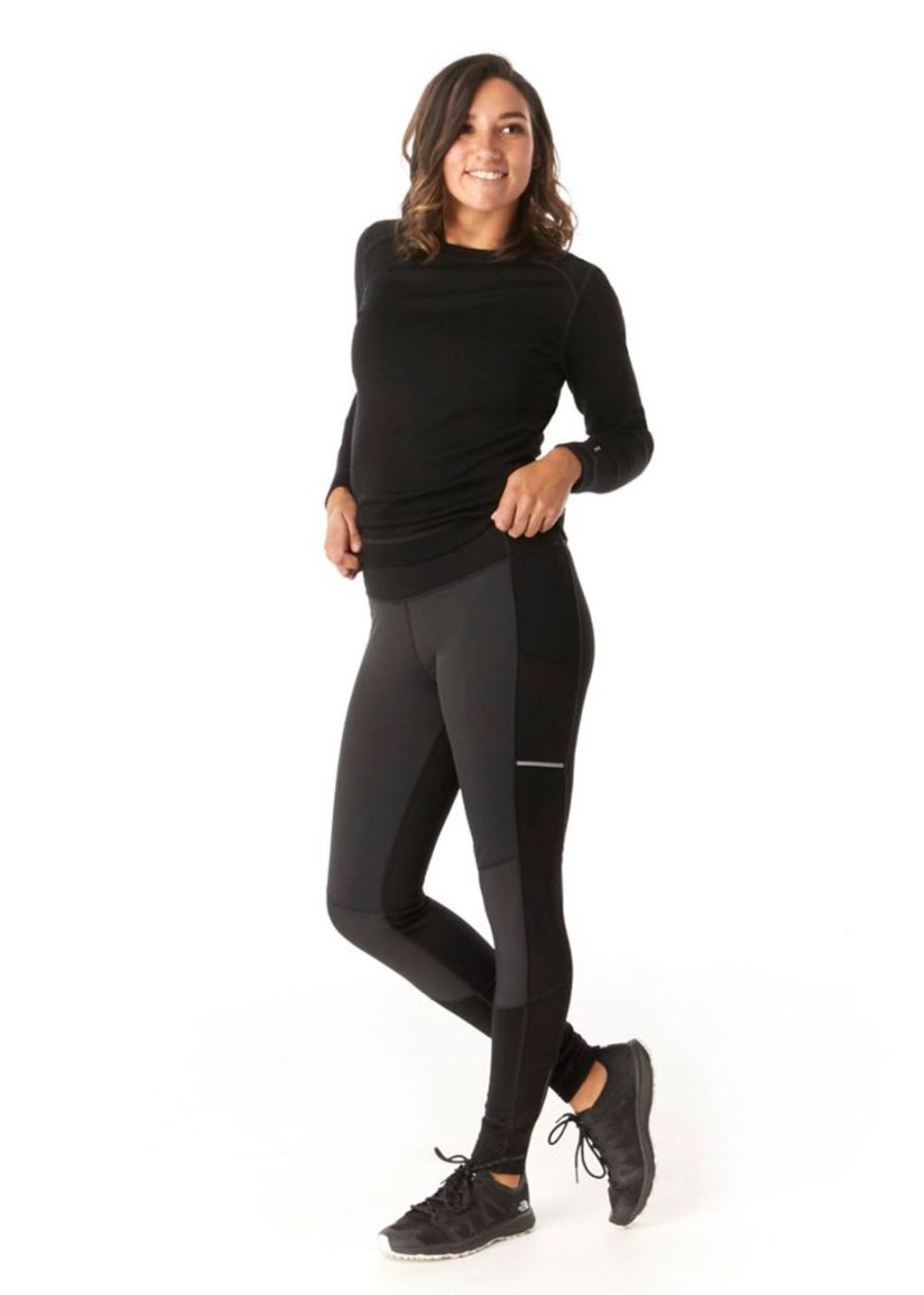 Women Smartwool Hiking Pants & Tights | Women'S Merino Sport Fleece Wind Legging Black