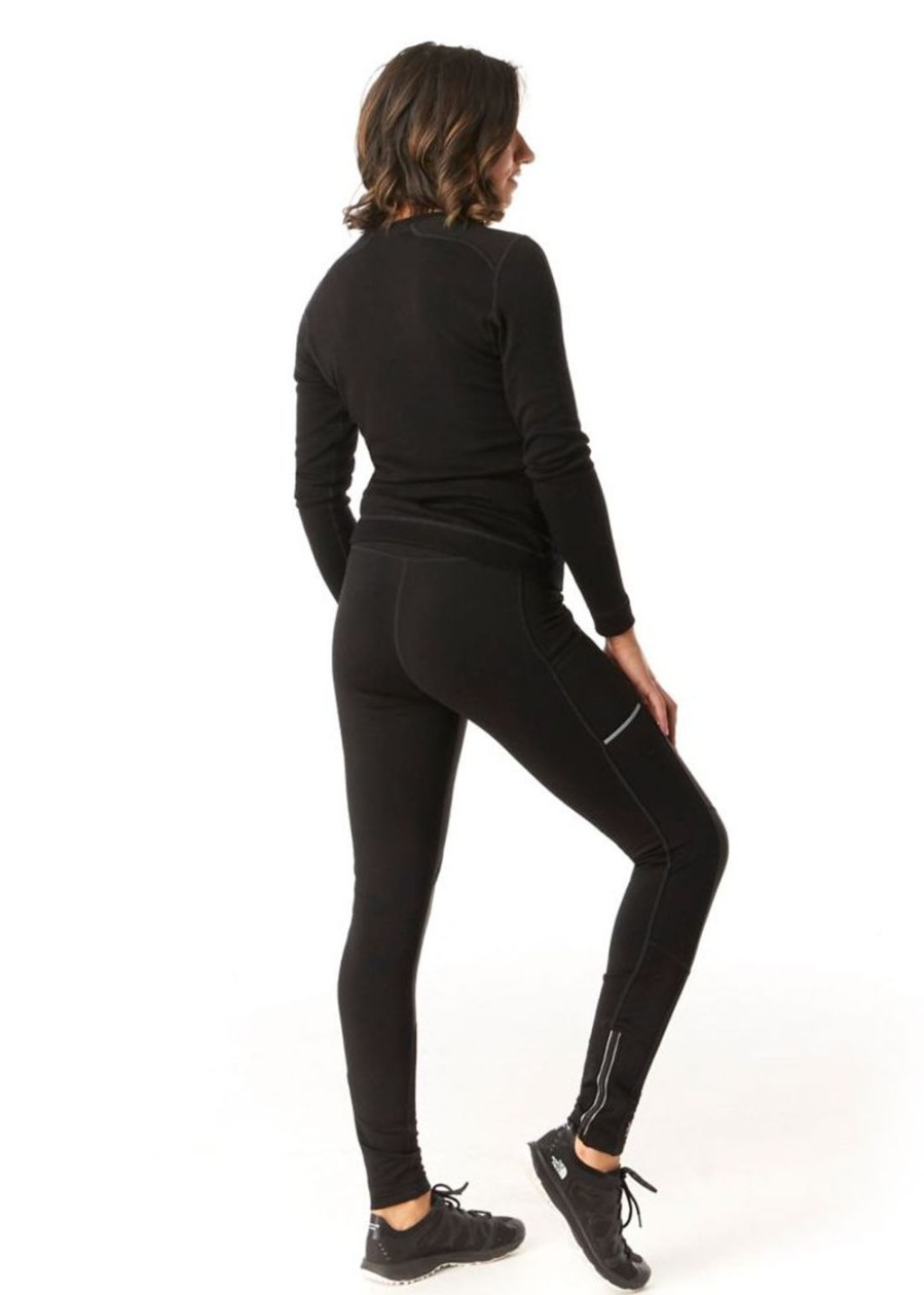 Women Smartwool Hiking Pants & Tights | Women'S Merino Sport Fleece Wind Legging Black