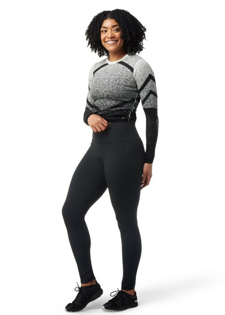 Women Smartwool Base Layer Bottom | Women'S Intraknit Merino Thermal Legging Black