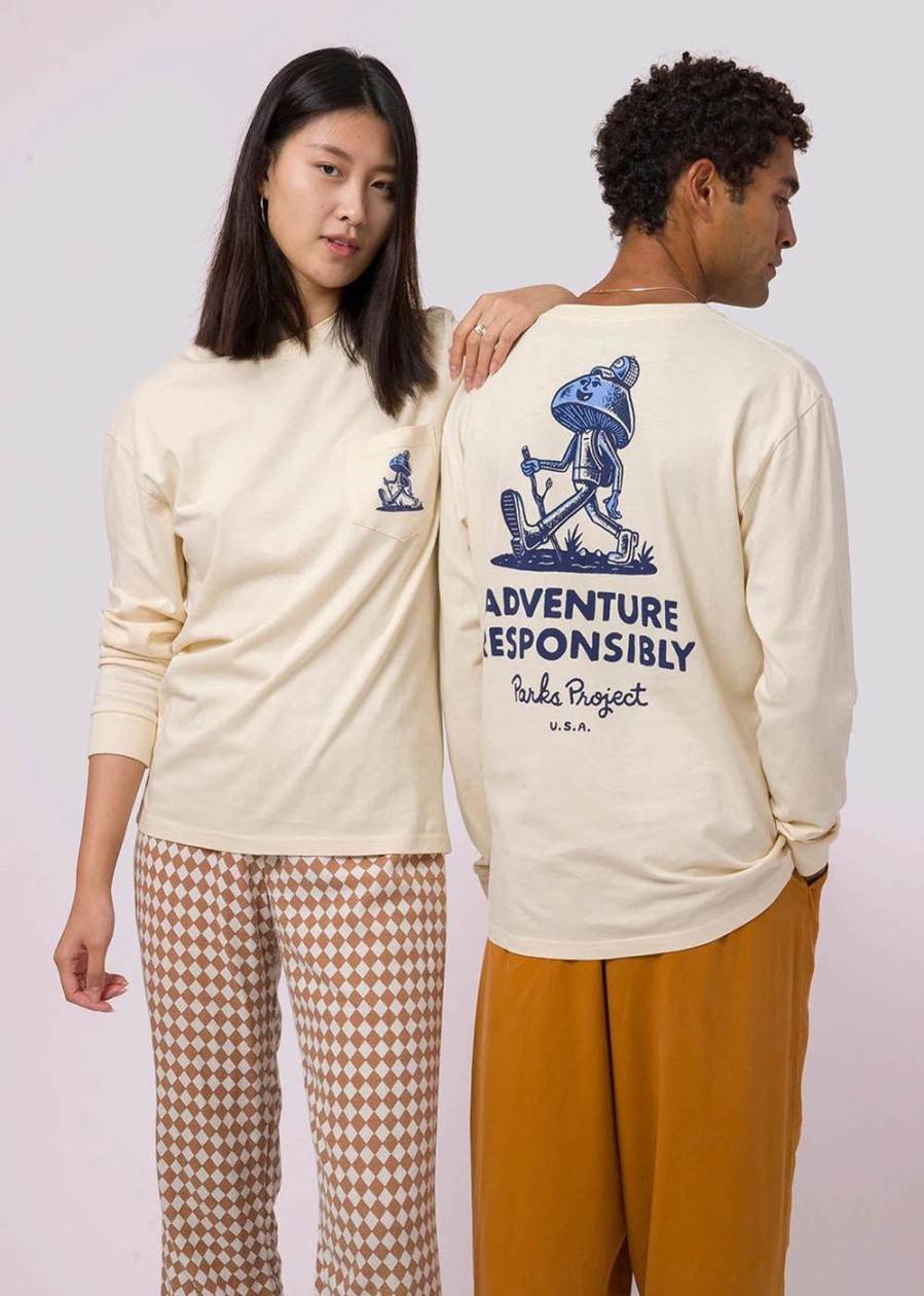 Women Parks Project Long Sleeve Shirts | Adventure Responsibly Long Sleeve Tee Natural