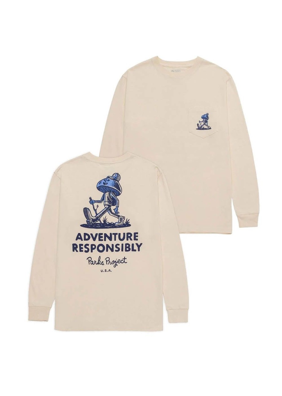 Women Parks Project Long Sleeve Shirts | Adventure Responsibly Long Sleeve Tee Natural