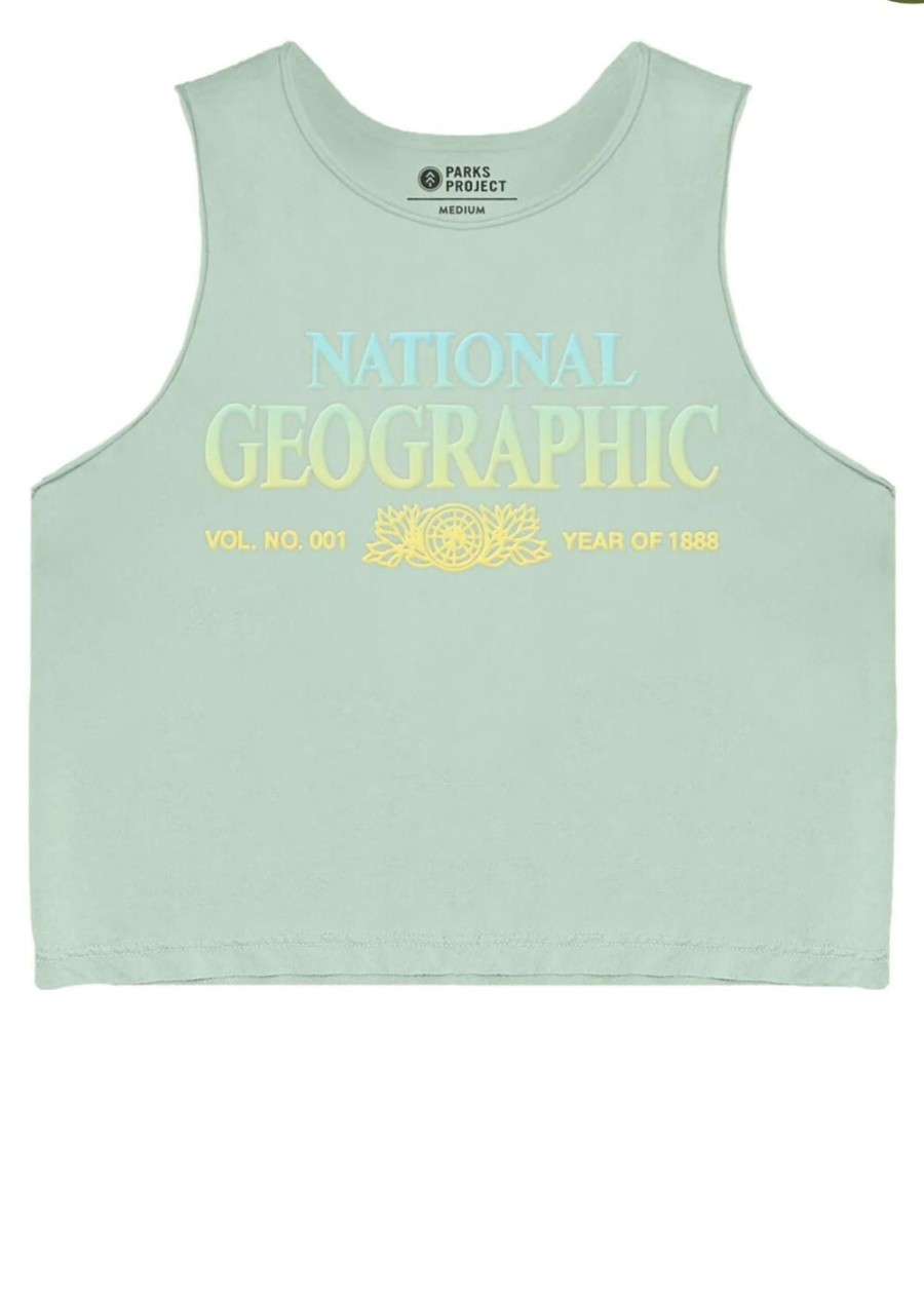 Women Parks Project Sports Bras & Crop Tops | National Geographic X Parks Project Legacy Puffy Print Organic Tank Sea Green