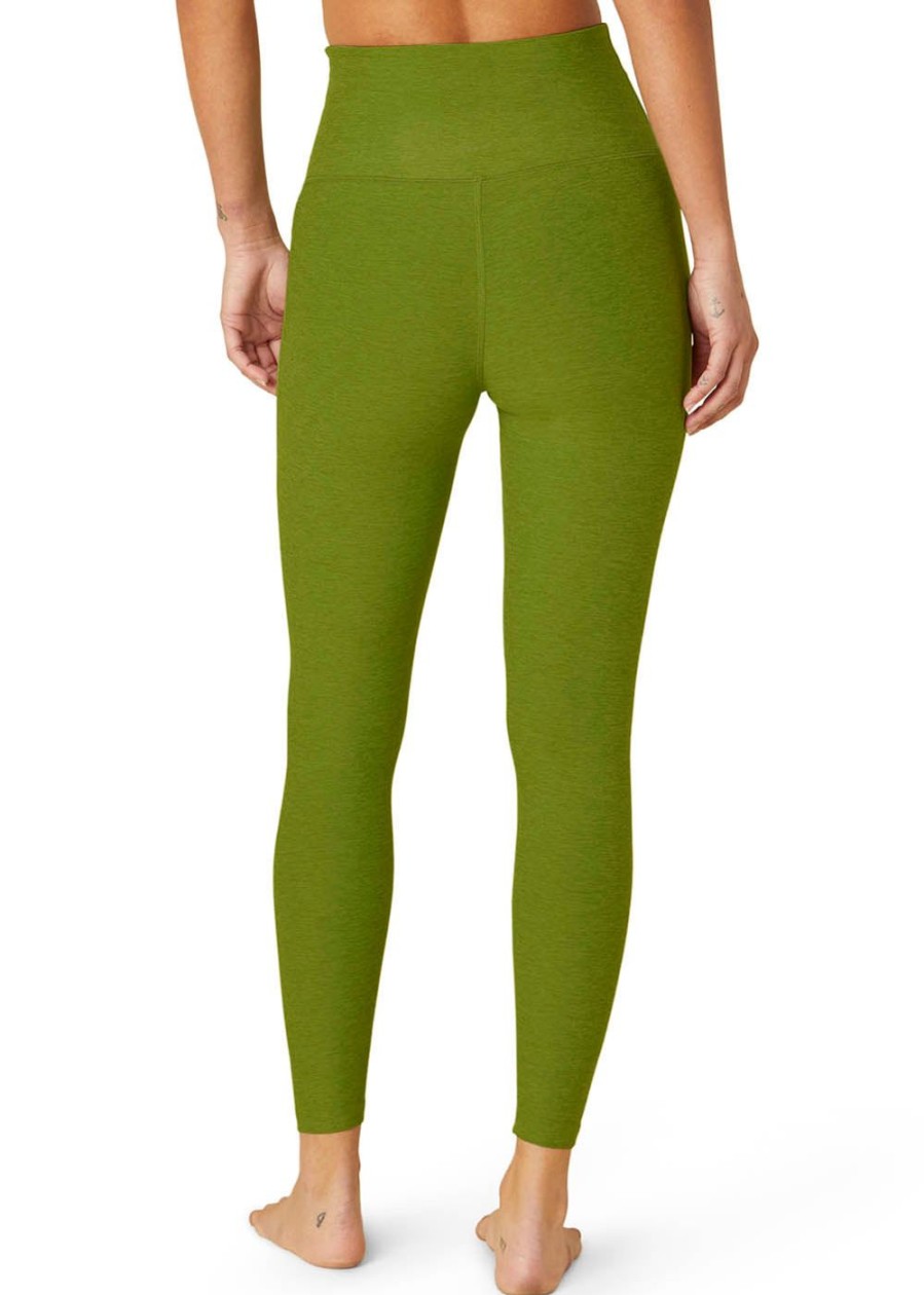 Women Beyond Yoga Leggings | Spacedye Caught In The Midi High Waisted Legging Fern Green Heather