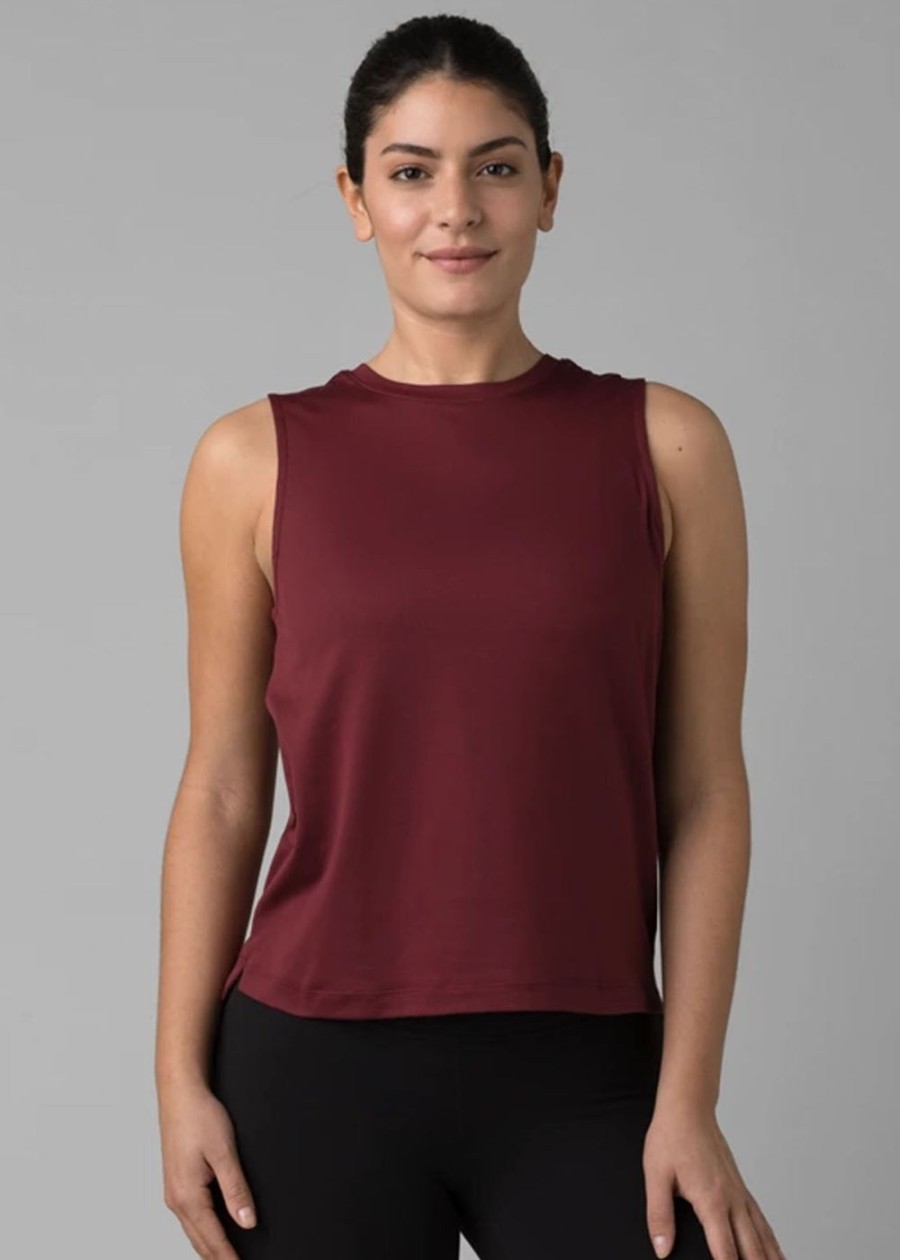 Women Prana Sports Bras & Crop Tops | Alpenglow Tank Maroon