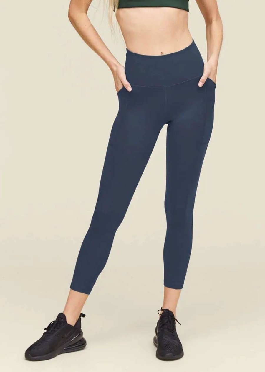 Women Girlfriend Collective Leggings | High-Rise Pocket Legging Midnight