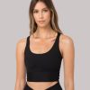 Women YEAR OF OURS Sports Bras & Crop Tops | Ribbed Gym Bra-Black Black Rib