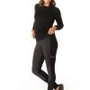 Women Smartwool Base Layer Bottom | Women'S Merino Sport Fleece Wind Legging Black